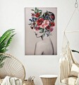 Tablou decorativ Lady Flower -A, Mauro Ferretti, 80 x 120 cm, lemn de pin/canvas