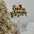 Decoratiune luminoasa XMASBLACK-023, Tanelorn, 95x69 cm, metal, negru