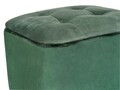 Taburet cu spatiu de depozitare ascuns, Wenko, Velvet, 2 in 1, 36.5 x 36 x 41 cm, lemn/poliester, verde