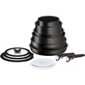 Set 13 piese pentru gatit, Tefal, Ingenio Unlimited, aluminiu, negru