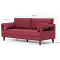 Canapea extensibila Comfort Sofa, Balcab Home, visiniu