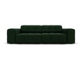 Canapea 3 locuri, Jennifer-51, Micadoni Home, 204x102x70 cm, catifea, verde bottle