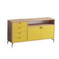 Consola, Mod Design, LİORA, 140x86x40 cm, Stejar / Galben