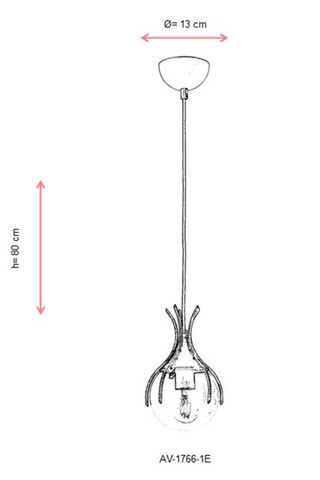 Lustra, Avonni, 683AVN1222, Metal, Maro antichizat