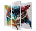 Set 3 tablouri decorative, UC045, Canvas, 45 x 20 cm, Multicolor