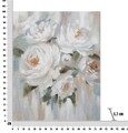 Tablou decorativ Crem Flower , Mauro Ferretti, 80x100 cm, canvas pictat manual, multicolor