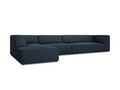 Coltar stanga 5 locuri, Ruby, Micadoni Home, BL, 366x180x69 cm, poliester, albastru navy