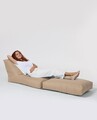 Fotoliu extensibil, Siesta, Ferndale Bean Bag, 55 - 180 cm, poliester impermeabil, bej nurca