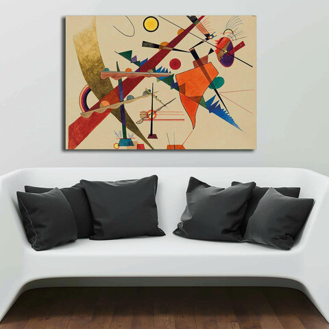 Tablou decorativ, 70100KANDINSKY003, Canvas , Lemn, Multicolor