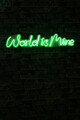 Decoratiune luminoasa LED, World is Mine, Benzi flexibile de neon, DC 12 V, Verde