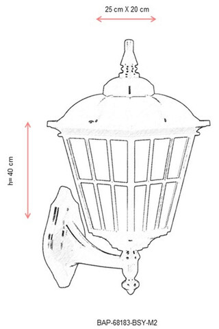 Lampa de exterior, Avonni, 685AVN1215, Plastic ABS, Negru