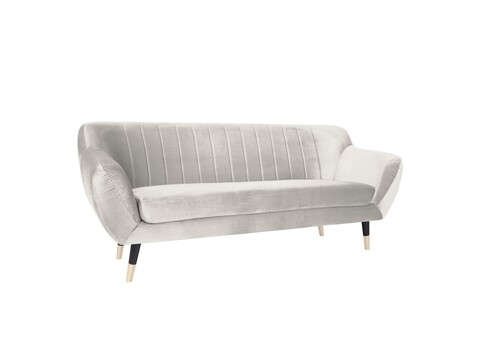 Canapea, Benito BK, Mazzini Sofas, 3 locuri, 188x76x83 cm, catifea, crem