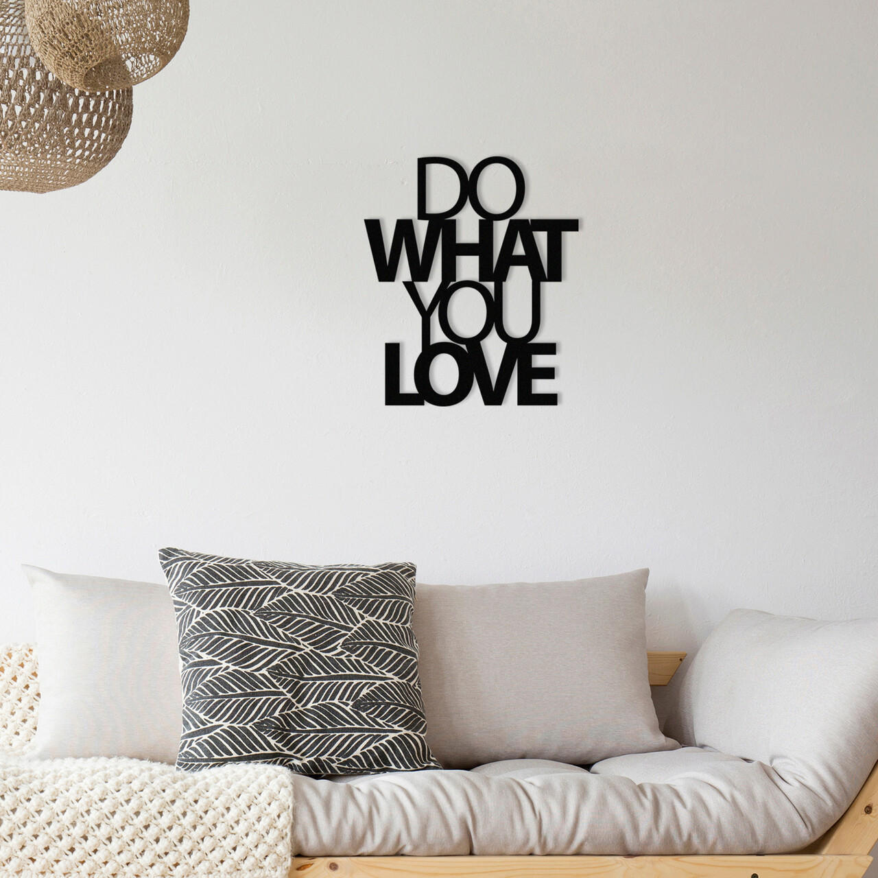 Decoratiune de perete, Do What You Love Metal Wall Decor, metal, 47 x 55 cm, negru - 2 | YEO