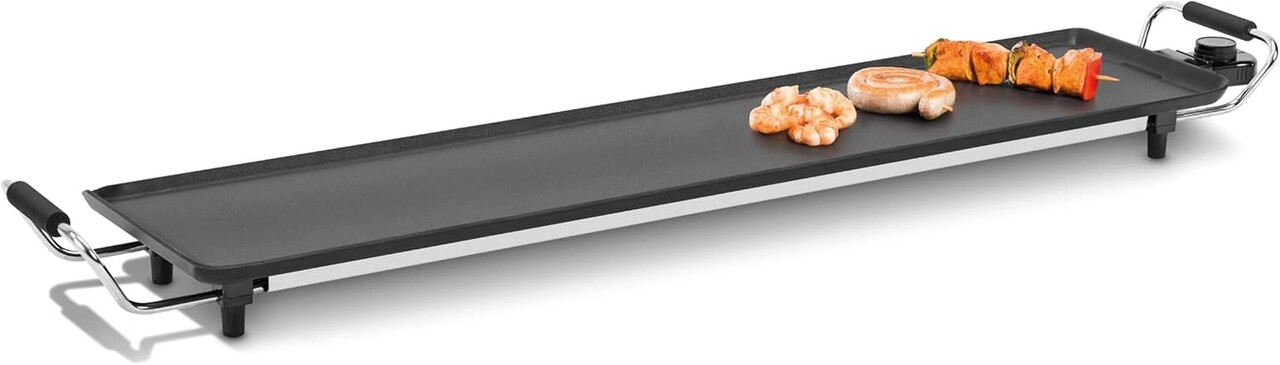 Gratar electric Teppanyaki, Fritel, TY 1897, 1800W, 90x22, aluminiu, negru/argintiu