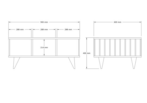 Masuta de cafea, Asse Home, Bert, 90x40x60 cm, Maro