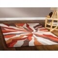 Covor Infinite Splinter Orange, Flair Rugs, 80 x 150 cm, 100% poliester, portocaliu/bej