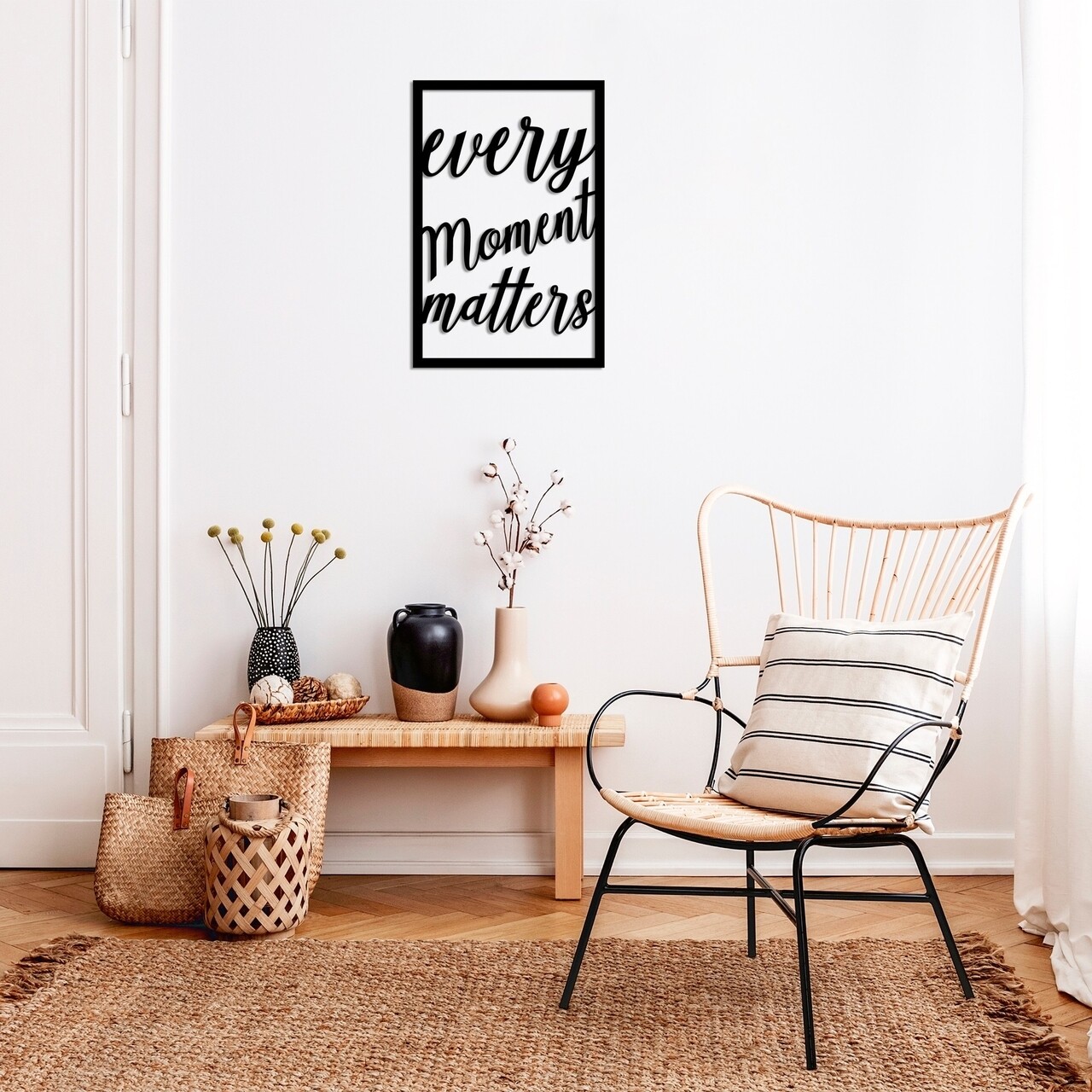 Decoratiune de perete, Every Moment Matters, Tanelorn, 40x60 cm, metal - 2 | YEO