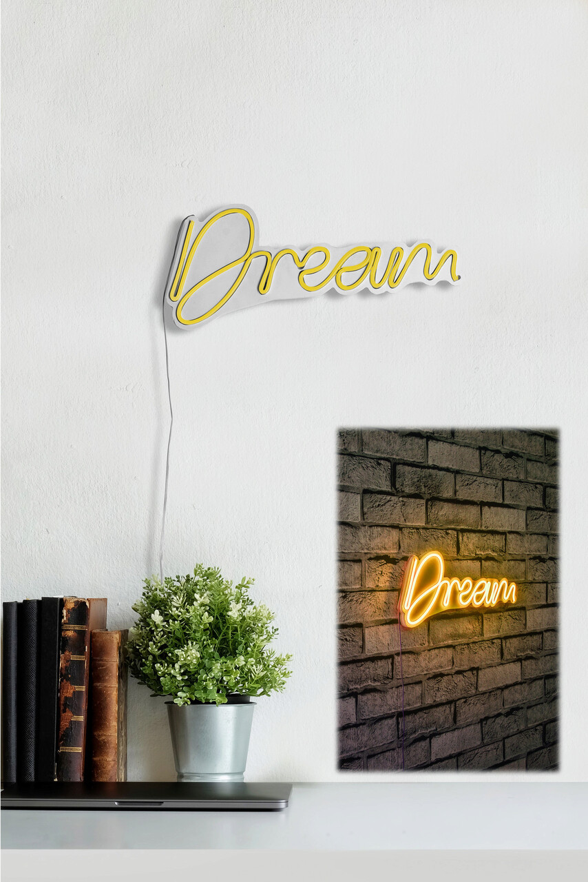 Decoratiune luminoasa LED, Dream, Benzi flexibile de neon, DC 12 V, Galben - 1 | YEO