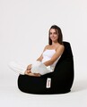 Fotoliu puf, Bean Bag, Ferndale Drop L, 80 x 80 cm, poliester impermeabil, negru