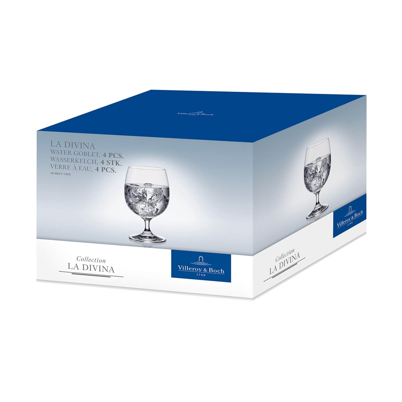 Set 4 pahare pentru apa, Villeroy & Boch, La Divina, 330 ml, sticla cristal