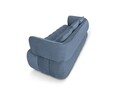 Canapea 3 locuri, Reese-192, Micadoni Home, 256x100x84 cm, catifea structurata, albastru jeans