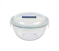 Caserola rotunda cu capac Glasslock, sticla temperata, 2000 ml