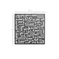 Decoratiune de perete, Kufi Nas, Metal, Dimensiune: 50 x 50 cm, Negru