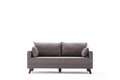 Canapea fixa Bella Sofa, Balcab Home, 2 locuri, 177x81x85 cm, lemn, maro