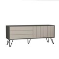 Comoda TV, Decortie, Picadilly Tv Stand, 139x57x36 cm, Antracit / Maro deschis