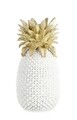 Decoratiune Surabaya Ananas, Bizzotto, 24.5 x 24 x 49.5 cm, polirasina, alb