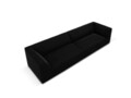 Canapea 4 locuri, Ruby, Micadoni Home, BL, 302x93x69 cm, catifea, negru