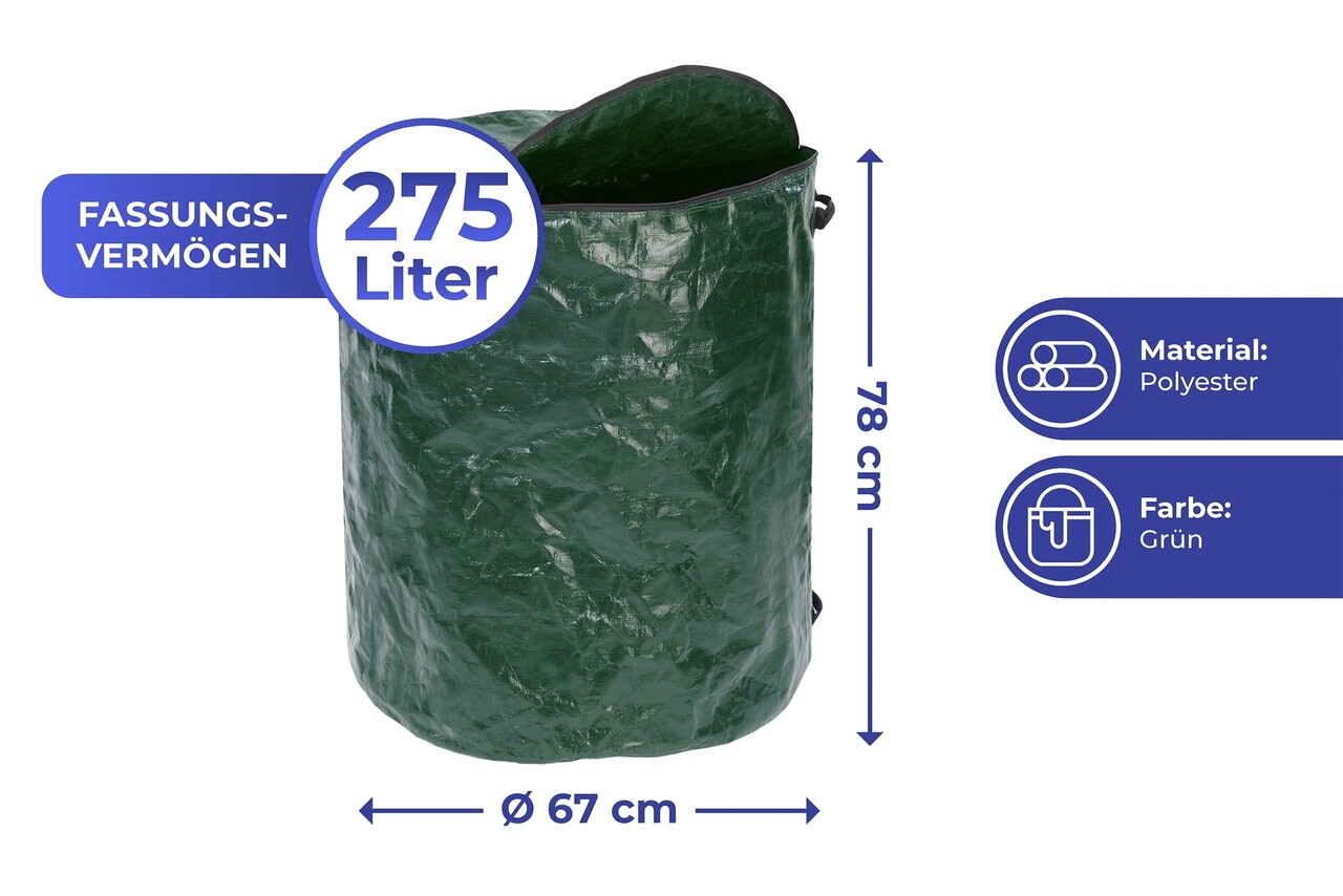 Geanta Multifunctionala XXL Maximex, Waste, 275 L, Polipropilena, Verde