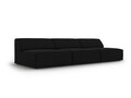 Canapea 3 locuri, Jodie, Micadoni Home, BL, 240x102x70 cm, catifea, negru