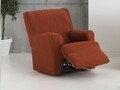 Husa fotoliu cu recliner elastica bi-stretch, Dorian, caramiziu C/9