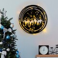 Decoratiune de luminoasa XMASBLACK-019, Tanelorn, 61x61 cm, metal, negru