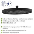 Cap de dus Softwater, Wenko, 26 cm, ABS, negru