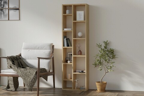 Corp biblioteca, Asse Home, Tomi, 45x150x20cm, Stejar safir