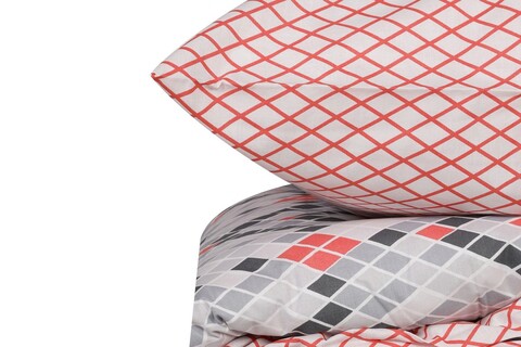 Lenjerie de pat pentru o persoana Single XXL (DE), Tile - Cinnamon, Cotton Box, Bumbac Ranforce