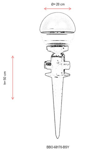 Lampa de exterior, Avonni, 685AVN1167, Plastic ABS, Negru