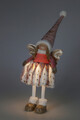 Decoratiune luminoasa cu LED-uri Standing Angel Girl, Excellent Houseware, cu baterii, 24x16x69 cm, roz/auriu