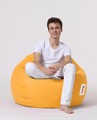 Fotoliu puf, Bean Bag, Ferndale Premium XXL, 115 x 130 cm, poliester impermeabil, galben