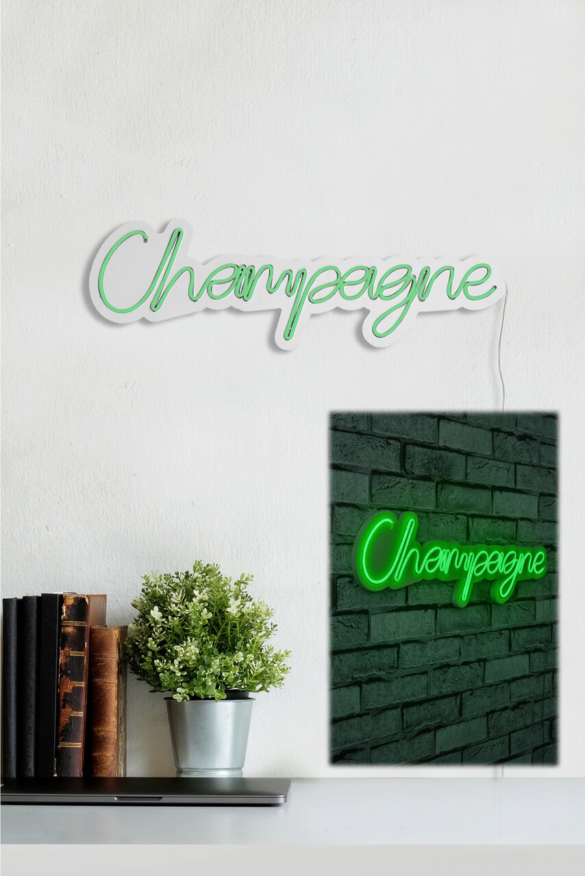 Decoratiune luminoasa LED, Champagne, Benzi flexibile de neon, DC 12 V, Verde - 1 | YEO