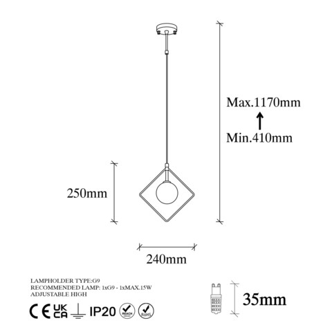 Lustra, Fulgor, 942FLG1127, Metal, Alb/Negru