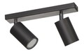 Lampa de tavan Lampex, Rolos 2 Black, GU10, 2x40W