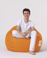 Fotoliu puf, Bean Bag, Ferndale Premium XXL, 115 x 130 cm, poliester impermeabil, portocaliu