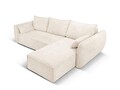 Coltar extensibil dreapta 4 locuri, Kaelle, Micadoni Home, BL, 252x165x87 cm, poliester chenille, bej deschis