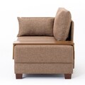 Canapea Fly Armchair Left, Balcab Home, 1 loc, 100x75x80 cm, maro