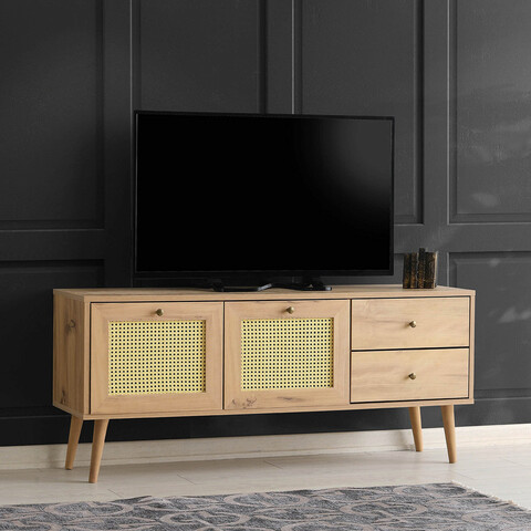 Comoda TV, Kalune Design, Patara 140, 140x60x40cm, Stejar