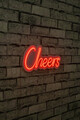 Decoratiune luminoasa LED, Cheers, Benzi flexibile de neon, DC 12 V, Rosu