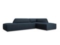 Coltar dreapta 4 locuri, Ruby, Micadoni Home, BL, fara cotiera, 273x180x69 cm, poliester, albastru navy